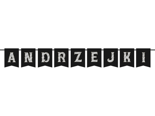 Baner srebrny Andrzejki - 1 szt.