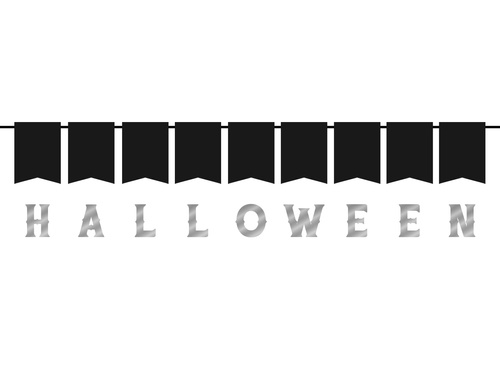 Baner srebrny Halloween - 1 szt.