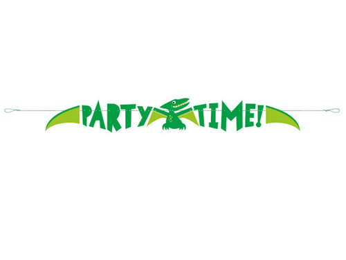 Baner urodzinowy Dinozaury Party Time! - 152 cm - 1 szt.