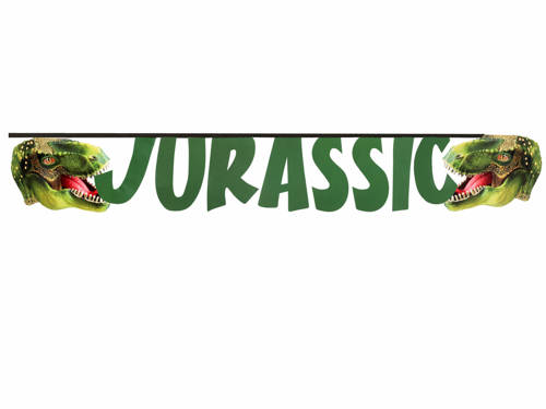 Baner urodzinowy Jurassic Dinozaury - 500 cm - 1 szt.