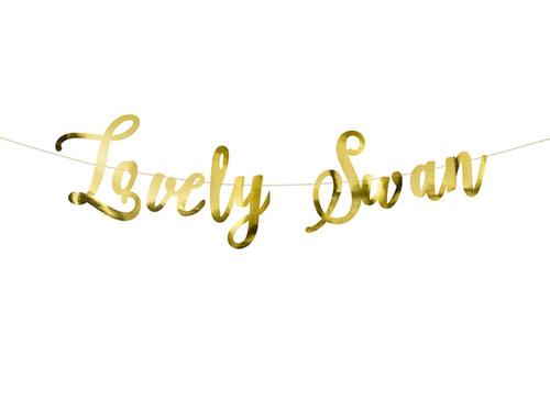 Baner urodzinowy Lovely Swan - 64 x 21,3cm - 1 szt.