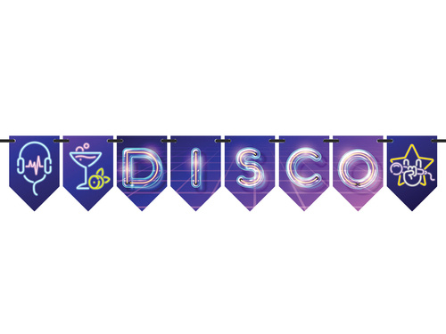 Baner wiszący flagi Disco Neon - 5 m