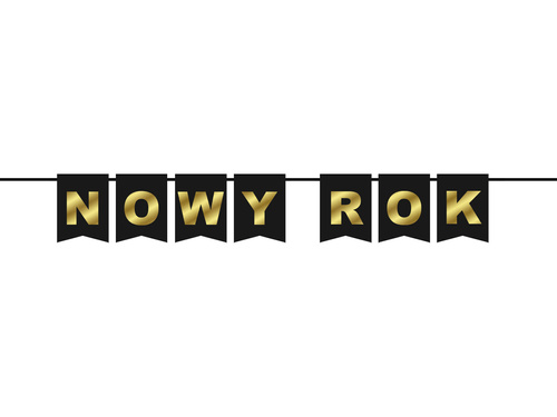 Baner złoty Nowy Rok - 1 szt.