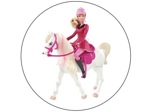 Dekoracyjny opłatek tortowy Barbie - 20 cm