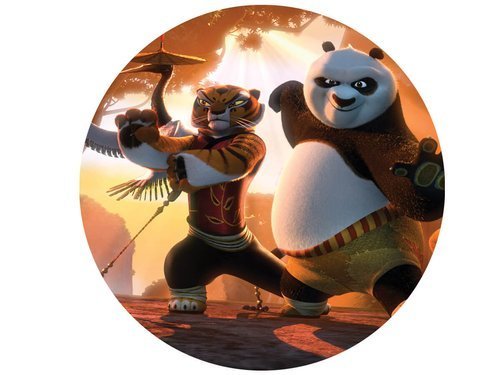 Dekoracyjny opłatek tortowy Kung Fu Panda - 20 cm