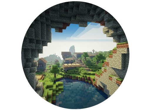 Dekoracyjny opłatek tortowy Minecraft - 20 cm