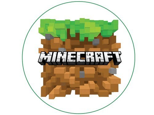 Dekoracyjny opłatek tortowy Minecraft - 20 cm