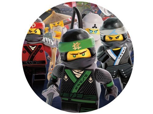 Dekoracyjny opłatek tortowy Ninjago - 20 cm