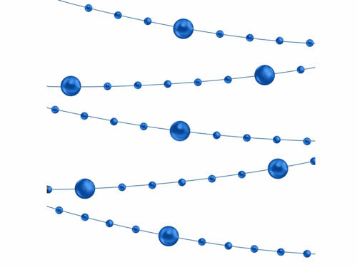 Girlanda perłowa granatowa - 650 cm - 1 szt.