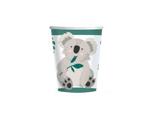 Kubeczki urodzinowe Koala - 250 ml - 8 szt.