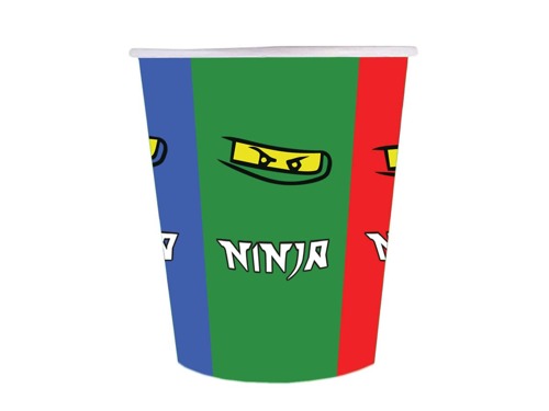 Kubeczki urodzinowe Ninja - 250 ml - 6 szt.