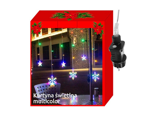 Kurtyna świetlna z lampkami LED - multikolor - 570 cm - 1 kpl.