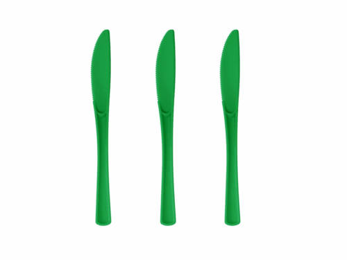 Noże plastikowe zielone - 10 szt.