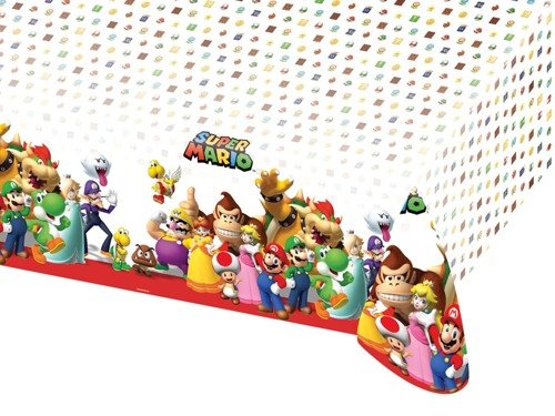 Obrus urodzinowy Super Mario Bros - 120x180 cm - 1 szt.