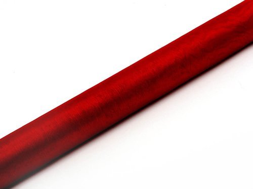 Organza gładka czerwona - 36 cm x 9 metrów