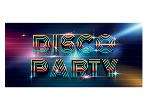 Plakat Disco Party - 70x33 cm