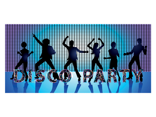 Plakat Disco Party - 70x33 cm