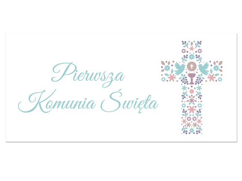 Plakat komunijny - I Komunia Święta - 70x33 cm