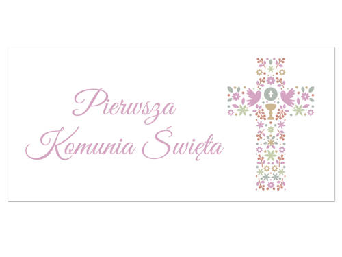 Plakat komunijny - I Komunia Święta - 70x33 cm