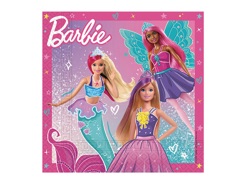 Serwetki urodzinowe Barbie - 33 cm - 20 szt.