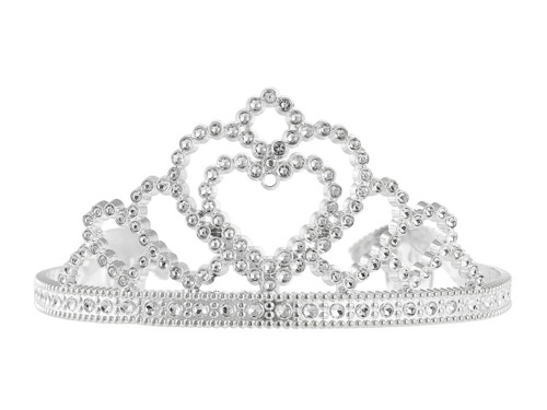 Tiara diadem srebrny księżniczki - 1 szt..