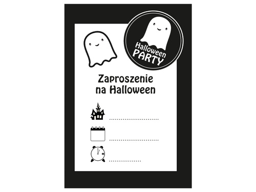 Zaproszenia na Halloween Wesoły Duszek - 6 szt.