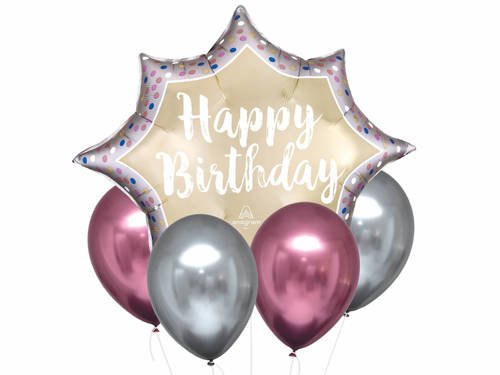 Zestaw balonów Happy Birthday - 5 szt.