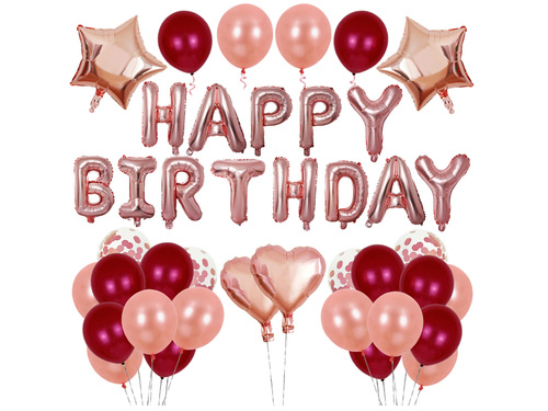 Zestaw balonów do girlandy balonowej Happy Birthday - 41 szt.