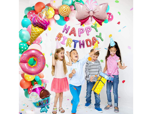 Zestaw balonów do girlandy balonowej Happy Birthday - 51 szt.