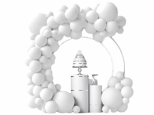 Zestaw balonów do girlandy balonowej biały - 86 szt.