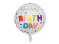 Balon foliowy Happy Birthday - 45 cm - 1 szt.