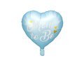 Balon foliowy Mom to Be na Baby Shower niebieski - 35 cm - 1 szt.