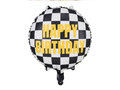 Balon foliowy Szachownica Happy Birthday - 35 cm - 1 szt.