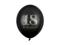 Balony z nadrukiem na osiemnastkę "18 & brilliant" - 30 cm - 6 szt.