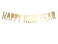 Baner Happy New Year złoty - 90 cm - 1 szt.