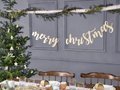 Baner Merry Christmas, drewniany - 87 x 17cm - 1 szt.