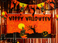 Baner flagi halloweenowy Nawiedzony Dom - 500 cm - 1 szt.