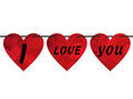 Baner wiszący serca I Love You na Walentynki - 4m