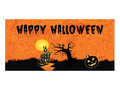 Plakat na Halloween - Nawiedzony Dom - 70x33 cm